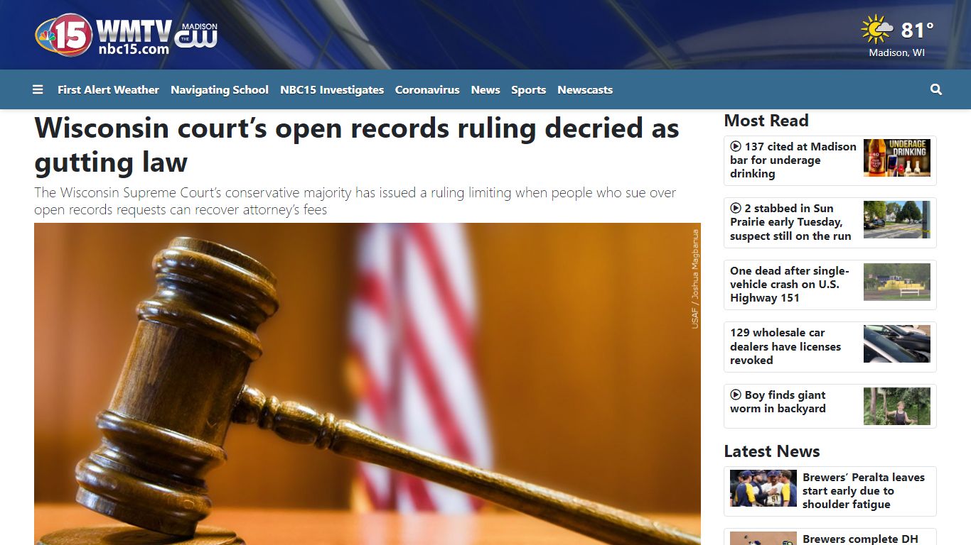 Wisconsin court’s open records ruling decried as gutting law - WMTV